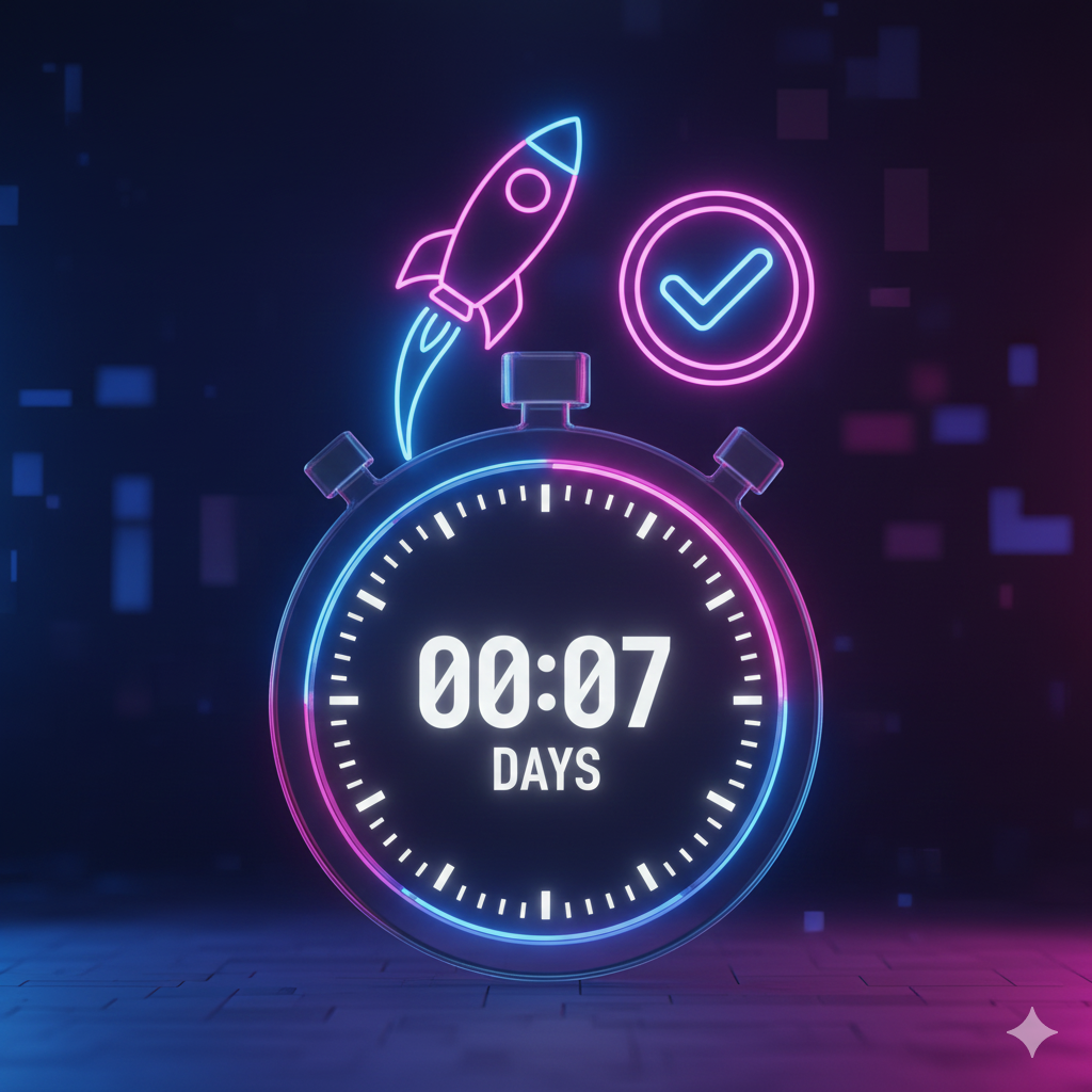 Fast website delivery timeline within 7 days